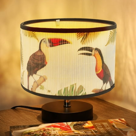 LEORX Lamp Shades Tropical Lamp Shade Khaki Iron 1Pack for Homeowners