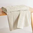 thumbnail image 4 of Levtex Home - Cloud Waffle - Throw - Waffle Textured - Undyed Cream - Throw (50x60in.) - Cotton, 4 of 5
