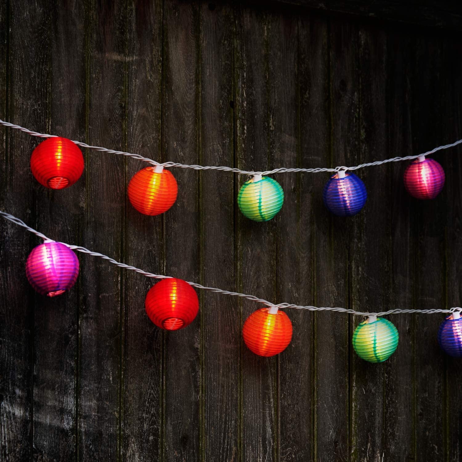 Multicolor Lantern String Lights 20 Colored Nylon Hanging Mini Lanterns With Warm White Bulbs 13 Feet Long Waterproof For Indoor Outdoor Lighting Plug In Connect Up To 22 Strands Com Multicolor Lantern String Lights 20, Coleman Mini Lantern String Lights