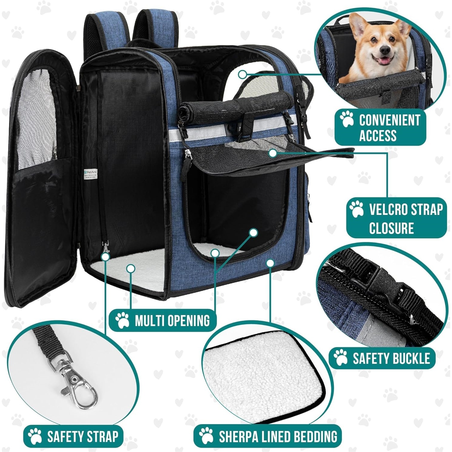 Dog Backpack Carrier for Small Large Cat, Pet, Puppies