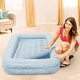 thumbnail image 6 of Intex: Kidz Travel Bed Set - Blue & White Stars - Inflatable Air Mattress, Raised Sides, 42 x 66 x 10", Hand Pump & Carry Bag, 50lb Limit, Kid Age 3+, 6 of 8