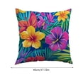 thumbnail image 2 of Tuvgenk Waterproof Outdoor Throw Pillow Cover 18x18 for Courtyard Chair, Summer Vibrant Floral Cushion Case for Balcony, 2 of 6