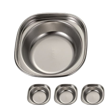 

Catinbow Sauce Dish Stainless Steel | 3Pcs Sushi Dipping Bowls | Seasoning Dish Saucer Plates For Appetizers And Samples Multi-Compartment Design