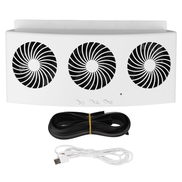 Car Exhaust Fan 4000 RPM 3 Fans 2 Levels Low Noise Good Heat Dissipation USB Powered Car Radiators Fan for All Cars