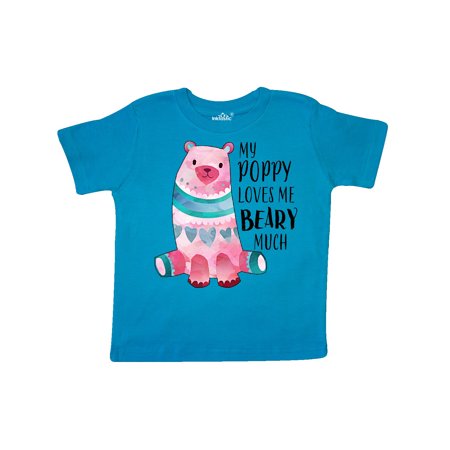 

Inktastic My Poppy Loves Me Beary Much with Cute Bear Gift Toddler Boy or Toddler Girl T-Shirt