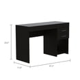 thumbnail image 3 of Dtwnek Home Office Computer Desk with 2 Drawers, Black, 3 of 8