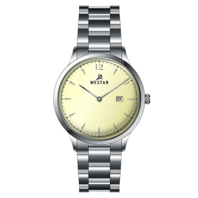 Westar Profile Stainless Steel Light Champagne Dial Quartz 50218STN102 Men's Watch
