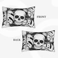thumbnail image 4 of Balery Skull and palm leaves Bedding Queen Pillow Cases - Envelope Closure - Soft Brushed Microfiber Fabric - Shrinkage and Fade Resistant Pillow Cases-20"x30", 4 of 9