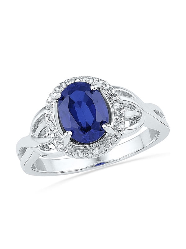womens lab created blue sapphire sterling silver cocktail ring womens lab created blue sapphire sterling silver cocktail ring