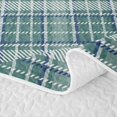 thumbnail image 5 of Manfei Vintage Blue Green Grid Twin Quilt Set,Modern Check Twin Coverlet Set,2pcs,1 Bedspread and 1 Pillowcase, 5 of 7