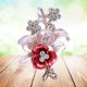 thumbnail image 5 of Elegante broche de aleación con forma de flor hecho a mano, broche de diamante, accesorio de joyería, ramillete, regalo para el Día de la Madre., 5 of 7