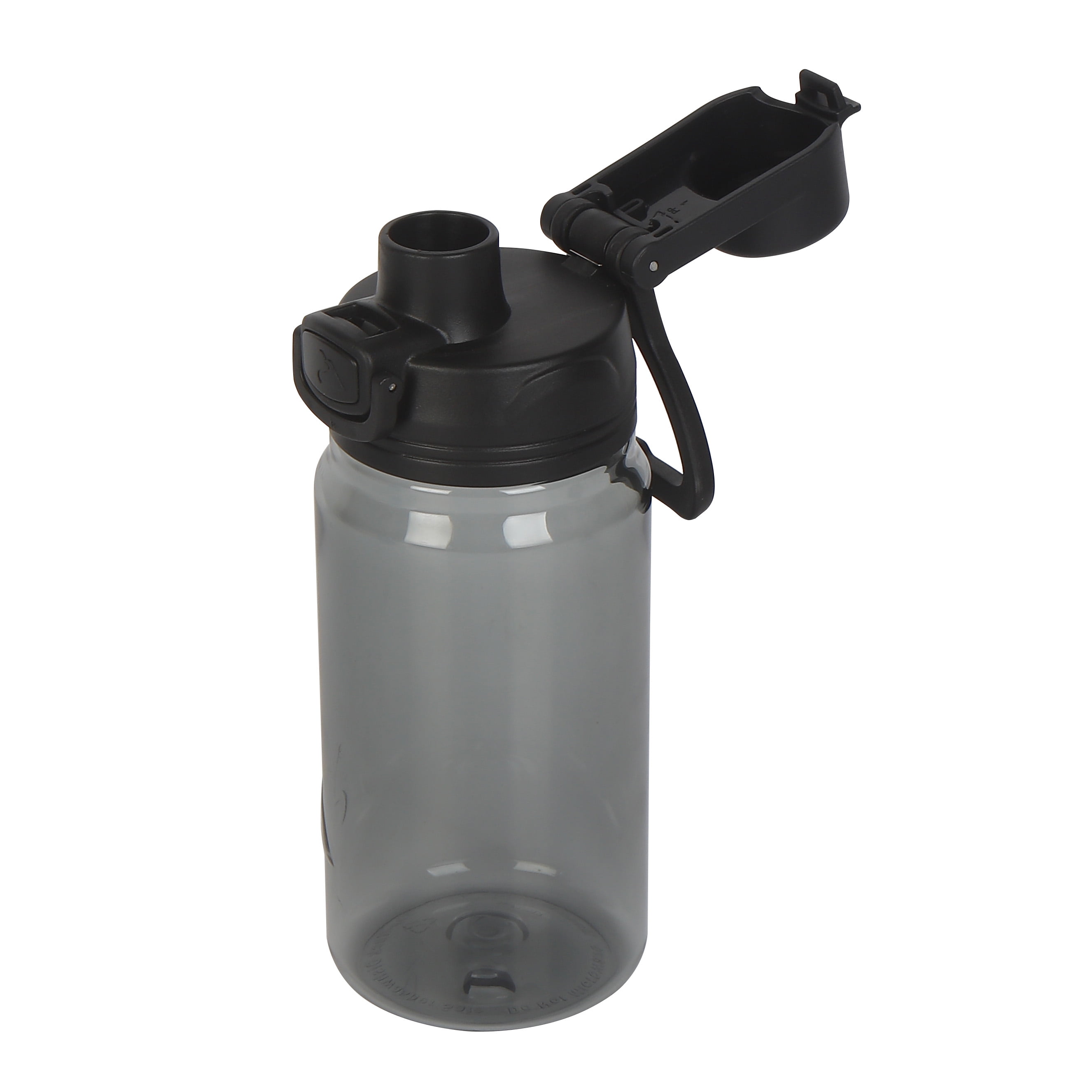 Ozark Trail 18 oz Tritan Plastic Flip-Top Lid Water Bottle, Gray
