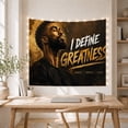 thumbnail image 5 of Portrait Skin Short with Beard Curly Hair Left, Inspirational Illustration for Art Lovers, Typography Wall Art, Housewarming Gift, Tapestry Wall Hanging for Bedroom and Living Room, 5 of 7