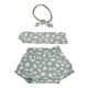 thumbnail image 2 of Conjunto de diadema, pantalones cortos sin mangas recién nacido tela para fotografía para vacaciones para la vida diaria,Pantalones cortos para bebés Diadema Pantalones cortos para bebés Pantalones co, 2 of 7