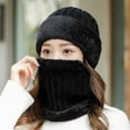 thumbnail image 3 of Winter Beanie Hat, Mid-aged Set, Warm Thick Knitted Cap Scarf Set Snow Cable Knit Hat for Men Women, 3 of 8