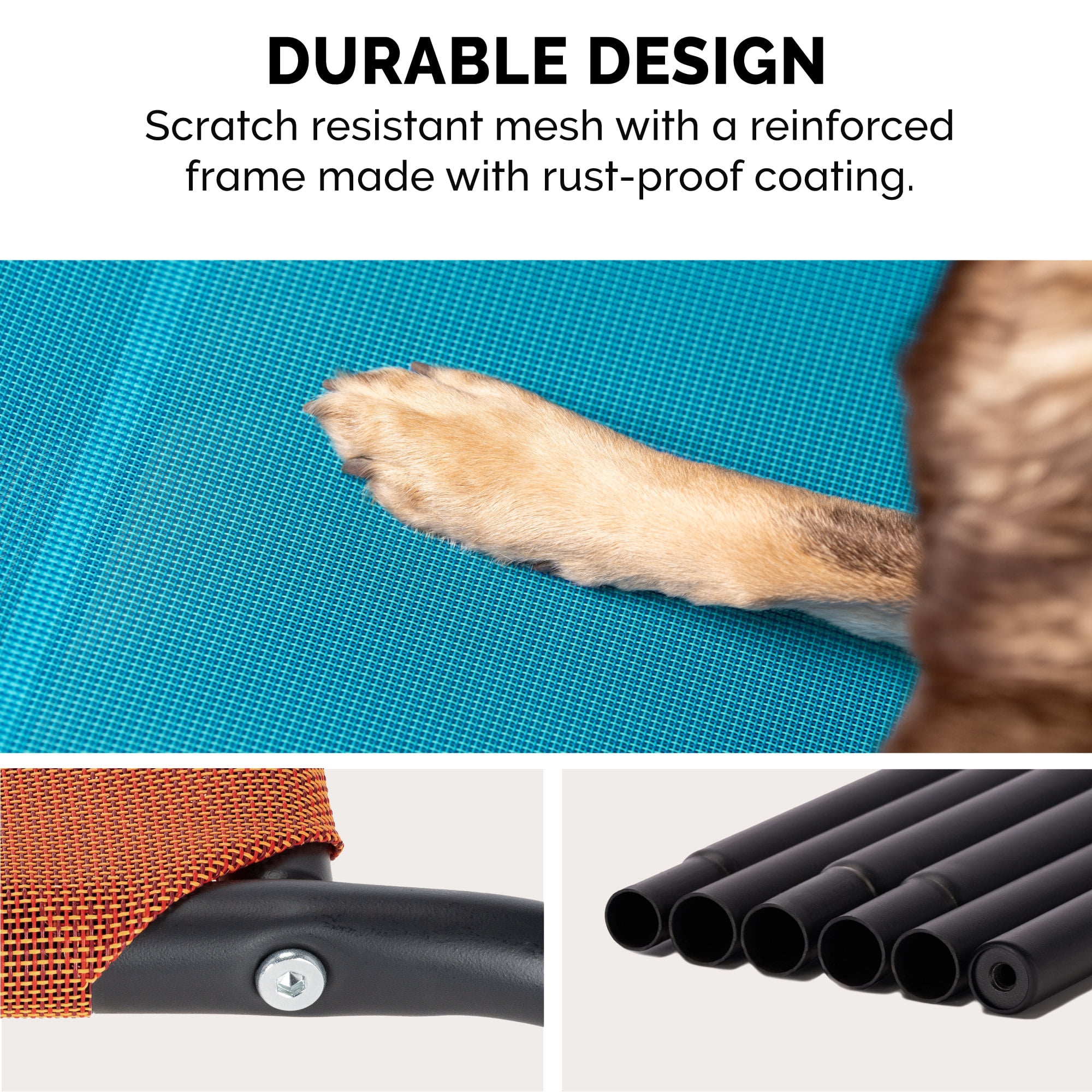 Elevated Cot Pet Bed, Cooling, Terracotta Red, Medium, 1 Count