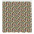 thumbnail image 3 of Ambesonne Geometric Shower Curtain, Colorful Squares Grid, 69"Wx75"L, Multicolor, 3 of 3