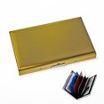thumbnail image 1 of Tarjetero de acero inoxidable con 6 ranuras para tarjetas, caja para tarjetas de crédito bancarias, tarjetero de metal, caja para tarjetas, 1 of 6