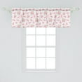 thumbnail image 2 of Paris Window Valance Pack of 2, Eiffel Towers and French Bouquets Bows with Romantic Pattern, Rod Pocket Curtain Valances for Kitchen Bedroom, 54" X 18", Pale Green Pale Pink, by Ambesonne, 2 of 4