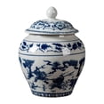 thumbnail image 1 of Tarro de porcelana azul y blanca para guardar té, recipiente hermético de cerámica para cocina. Estilo C, 1 of 9