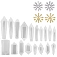 thumbnail image 1 of Colgantes de cristal moldes de resina fijados Joyas 3D Haciendo moldes de silicona Art Ornament Rhinestones Decoración Regalos 38 piezas Inevent HA010392-00, 1 of 6
