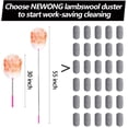 thumbnail image 3 of 5PCS Extendable Lambswool Duster with 35-55 Inch Adjustable Aluminum Handle,Feather Duster Static Electricity Dust Adsorption, Reusable Cleaning Tool for Home, Car, Office, Ceiling, Furniture, 3 of 4