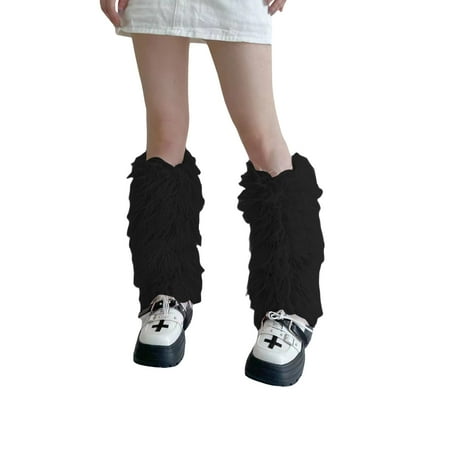 

Liacowi Women Juniors Plush Leg Warmers Winter Warm Leg Cover Socks Thicken Boots Cover