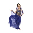 thumbnail image 2 of Glisme Casual Girls Clothing Set Exotic Dance For Girls Belly Dancing Performance Outfit With Long Skirt Size 9-12 Years Dark Blue Outfits Set For Girl, 2 of 6