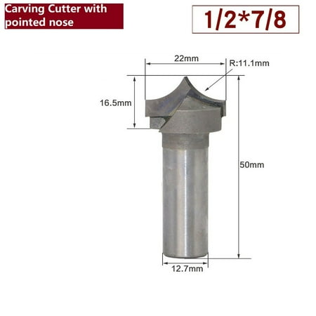 

12.7mm Shank Cnc Round Nose Bits Round Point Cut Bit Sharp Cutter Solid Carbide