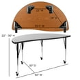 thumbnail image 6 of Flash Furniture Emmy Mobile 60" Circle Wave Flexible Laminate Activity Table Set with 18" Student Stack Chairs, Grey/Black, 6 of 12