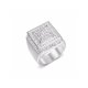 thumbnail image 1 of Guardurnaity Anillo cuadrado de moda para hombre, anillos de diamantes de imitación personalizados, joyería, accesorio de vestir, boda, club Ropa, zapatos y accesorios Miscelánea Color Acero talla 8, 1 of 6