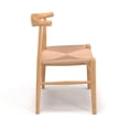 thumbnail image 5 of Pemberly Row Contemporary Wood Papercord Dining Chair in Natural, 5 of 6