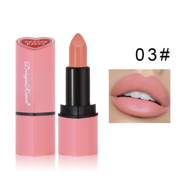 Fiudx Lápiz Labial con Brillo, Brillo Labial Hidratante de Color Intenso, Acabado Mate Suave, Color Labial de Larga Duración, Ideal para Ir de Compras a La Oficina, Una Opción Elegante y con Estilo.