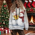 thumbnail image 5 of Sakmal Women Hoodies Christmas Plus Size Fall Sweatshirts Comfy Snowmen Print Hoodies for Women, 5 of 9