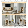 thumbnail image 5 of zyoiszvq 3 Shelves Small Arched Bookcase,Wooden Storage Cabinet for Living Room, Bedroom, Entryway, 5 of 11