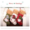 thumbnail image 2 of sweethay Calcetines navideños de punto, contenedor de aperitivos, colgante colgante para el hogar, escaparate, colgador de árbol de Navidad, soporte Kits de decoración para fiestas Verde sweethay HA069855-03, 2 of 6