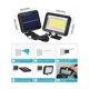 thumbnail image 2 of Luz solar para exteriores, iluminación de alta calidad para patio con detector de movimiento, panel de carga solar dividido, luz de inundación de seguridad con energía solar, resistente al agua IP65,, 2 of 5