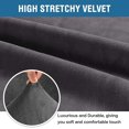 thumbnail image 2 of Stretch Velvet Armchair Cover Couch Covers 1 Cushion Chair Slipcover for Living Room Furniture Cover Crafted from Thick Comfy Rich Velour- grey, 2 of 5