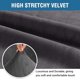 thumbnail image 2 of Super soft velvet velvet home sofa cover, solid color all inclusive, elastic fabric sofa cover, enhancing home style (double gray), 2 of 5