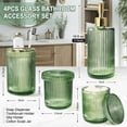 thumbnail image 2 of Set de accesorios de baño Kasunting Green Glass, 4 piezas, 2 of 7