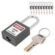 thumbnail image 1 of 10 Sets 1.5in Safety Padlocks Steel Beam Insulated Anti Corrosion Lock for Industry Machine Manufacturing(Noir ), 1 of 5