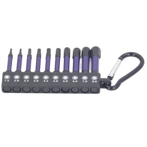 Ensemble de vis de conducteur, anti-dérapant tournevis Bit 10Pcs Fort magnétique haute torsion portable pour l'entretien des meubles
