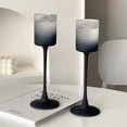 thumbnail image 5 of Vintage Cylindrical Stemmed Glass, 4.4Oz Frosted Black Tall Goblet Glasses for Wine, Champagne And Cocktail, 5 of 6