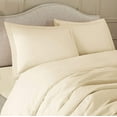 thumbnail image 3 of 4 Pc Cotton Sheet Set - Egyptian Cotton Sheet Set - Cotton Flat Sheet - Cotton Fitted Sheet - Cotton Pillowcase - Ultra Soft Luxurious Bedding Set -(Beige Cream/Twin XL), 3 of 6