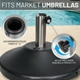 thumbnail image 6 of US Weight Premium 50 Pound Prefilled Umbrella Base for Patio Table - Black, 6 of 6
