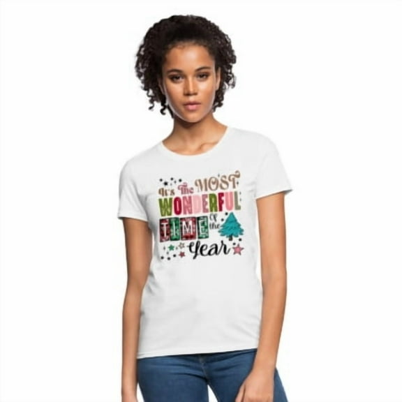 Velto It's The Most Wonderful Time of the Year (Happy Holiday) Women's Contoured T-Shirt All Size S-5XL