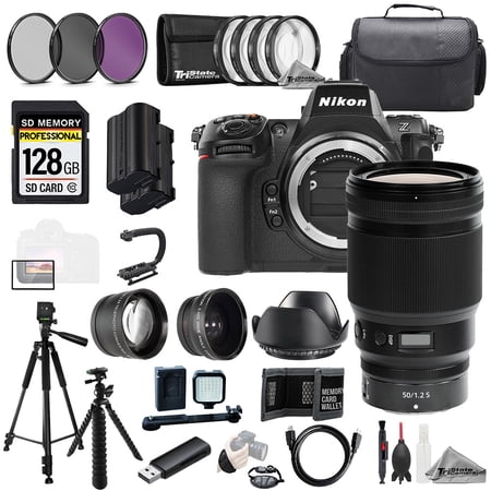Nikon Z8 + Z 50mm f/1.2 S Lens+128GB+Ext Bat+9 PC Filtr MEGA Kit (International Version)