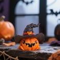 thumbnail image 2 of EazyTech Halloween Witch Pumpkin Resin Decor - Cute Witch Hat Ornament for Tabletop, Shelf, Home Decor, Spooky Gift, 2.76 Inch Festive Knick Knack, 2 of 6