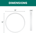 thumbnail image 3 of 12" Dimmable LED Flush Mount Ceiling Light, 24W 3000LM, 5000K, 1 PACK, 3 of 9