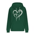 thumbnail image 4 of Hoodies for Women Ndbuld Women And Winter Casual Christmas Solid Round Neck Long Sleeve Pullover Blouse Sweatshirt Green 4XL, 4 of 5